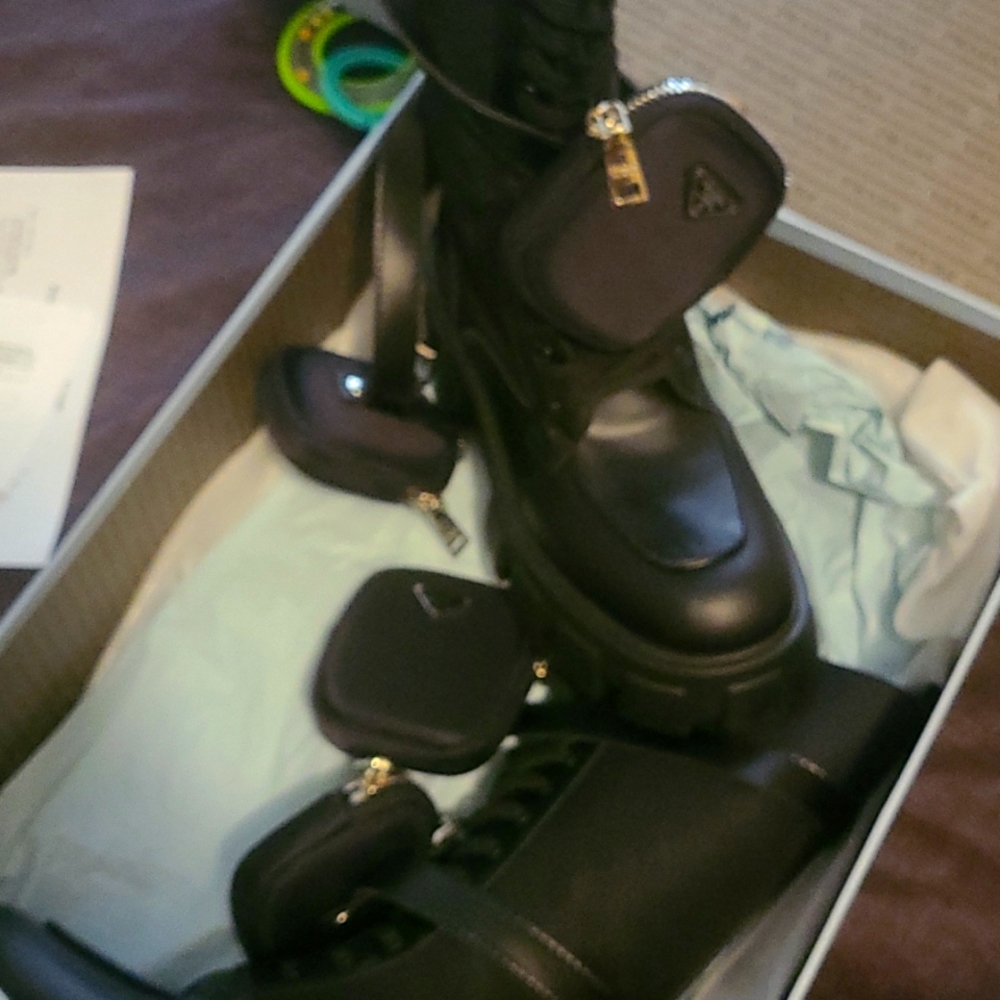 Black, prada boots